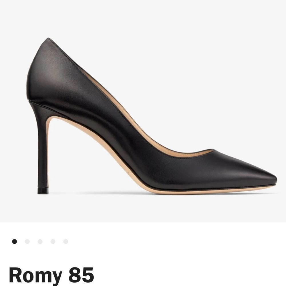 Jimmy Choo Black Leather Pointed Toe Pumps